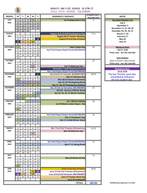 NUSD 2024-2025 Calendar
